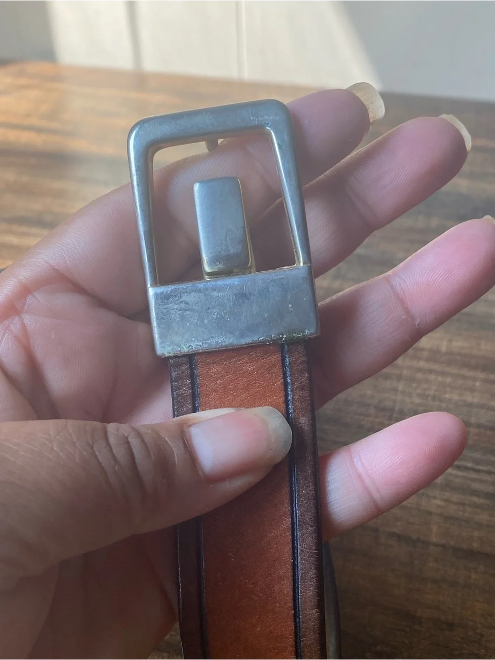 Vintage Handtooled Leather Belt, 34”